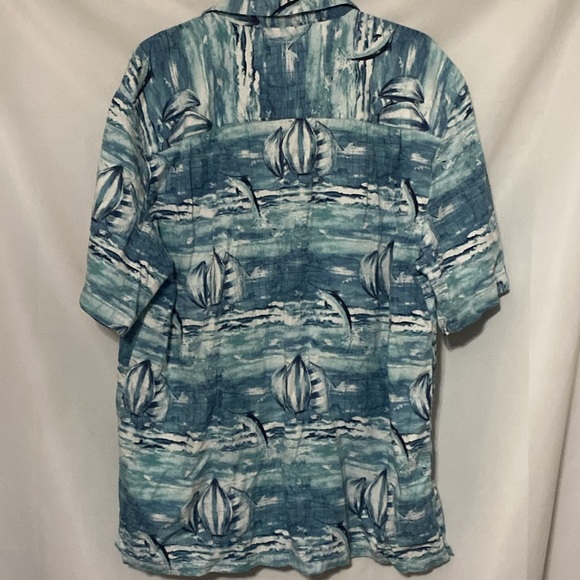 JOE MARLIN MENS SIZE SIZE XL Blue White Casual Button Down Shirt Marlin design - Picture 11 of 12